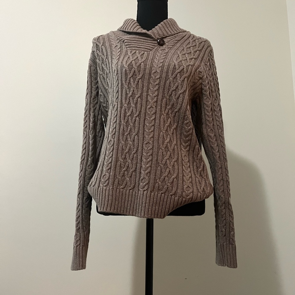 Cable Knit Tan Sweater